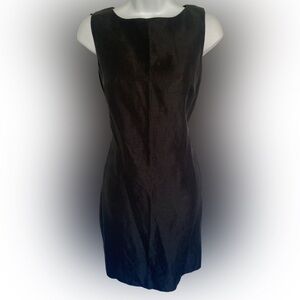 Classiques Entier Black Silk Linen  Dress - 4 black.  Silk linen blend